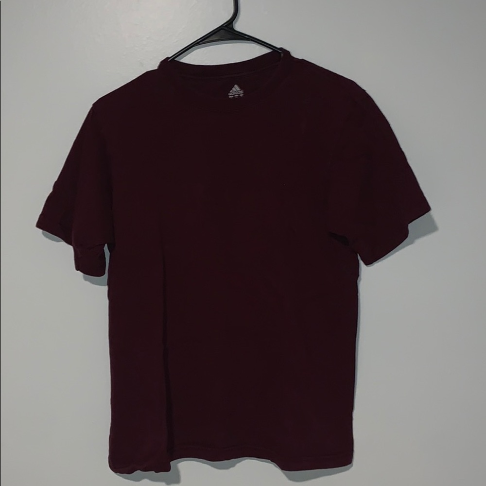 Adidas Burgundy T Shirt